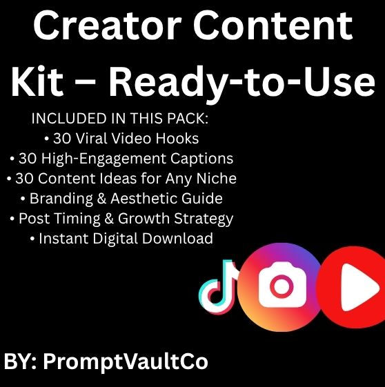 Creator Content Kit – Ready-to-Use
